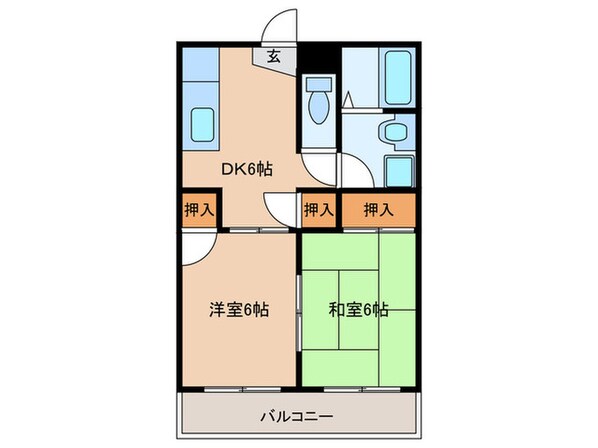 リバ－サイドマンヒロの物件間取画像